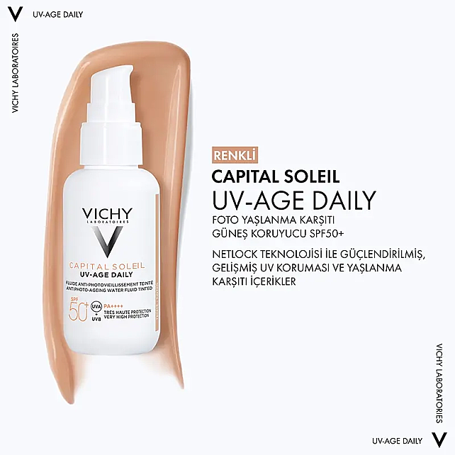 Vichy Capital Soleil UV Age Daily SPF 50+ Tinted - Yaşlanma Karşıtı Güneş Koruyucu 40ml - 3