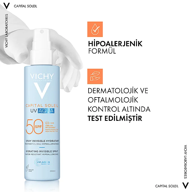 Vichy Capital Soleil UV Aqua SPF 50 - Vücut Güneş Kremi 200ml - 7