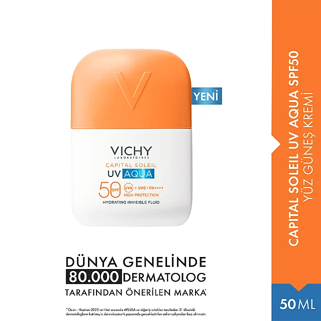 Vichy Capital Soleil UV Aqua SPF 50 - Yüz Güneş Kremi 50ml - 8