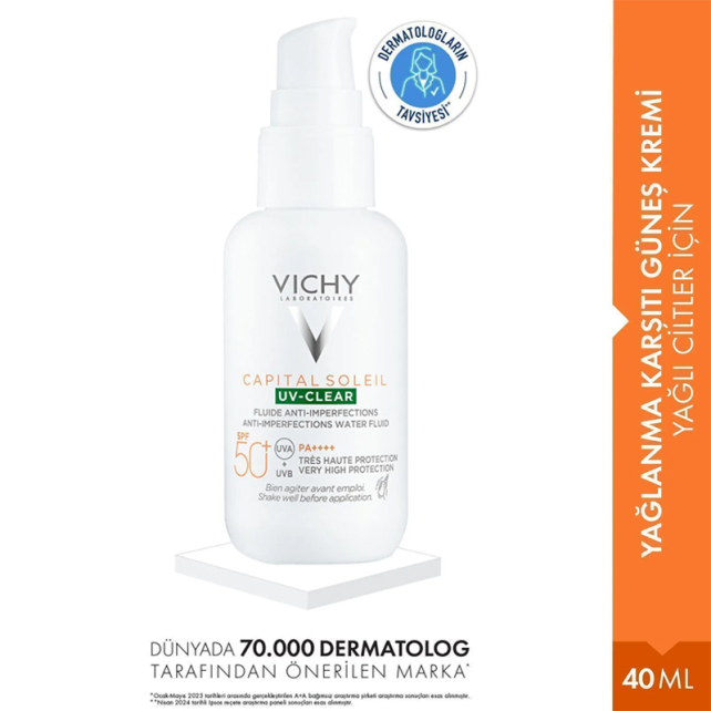 Vichy Capital Soleil UV Clear SPF 50+ Fluid Güneş Koruyucu 40ml - 2