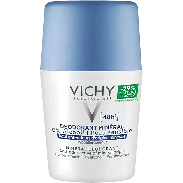 Vichy Deodorant Mineral 48H Roll-On Deodorant 50ml - 1