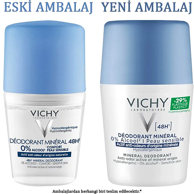 Vichy Deodorant Mineral 48H Roll-On Deodorant 50ml - 3