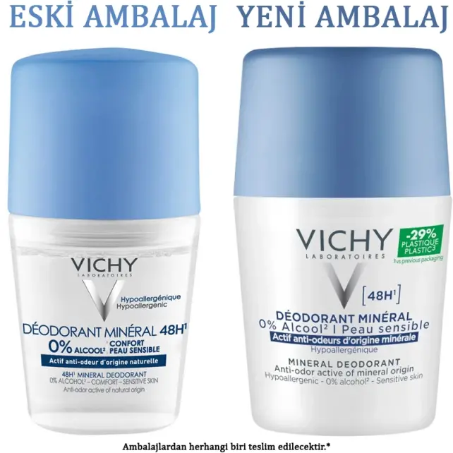 Vichy Deodorant Mineral 48H Roll-On Deodorant 50ml - 3