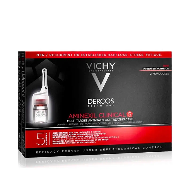 Vichy Dercos Aminexil 5 Men - Saç Dökülmesine Karşı Serum 21x6ml - 3