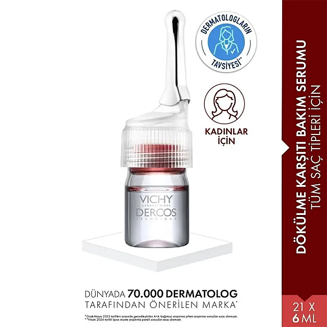 Vichy Dercos Aminexil 5 Women - Saç Dökülmesine Karşı Serum 21x6ml - 2