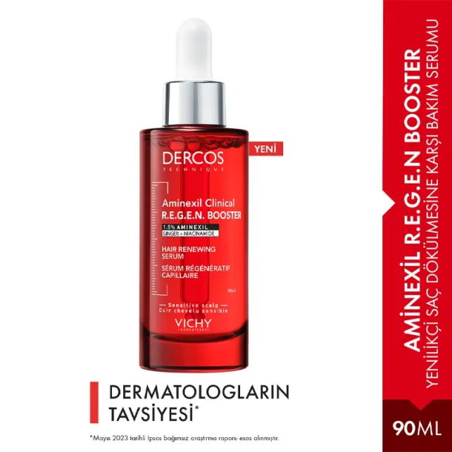Vichy Dercos Aminexil R.E.G.E.N Booster Hair Renewing - Dökülme Karşıtı Saç Bakım Serumu 90ml - 2