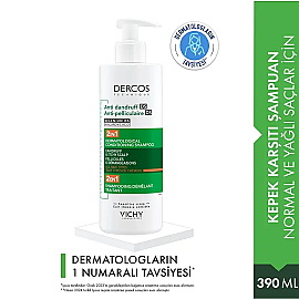 Vichy Dercos Anti Dandruff 2 In 1 - Kepek Karşıtı Şampuan ve Bakım Kremi 390ml - 2
