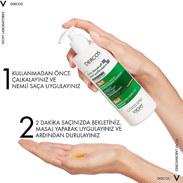 Vichy Dercos Anti Dandruff 2 In 1 - Kepek Karşıtı Şampuan ve Bakım Kremi 390ml - 4
