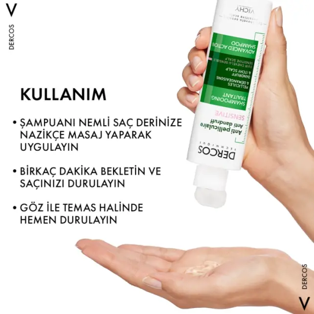 Vichy Dercos Anti Dandruff Kepek Karşıtı Şampuan 200ml - 3