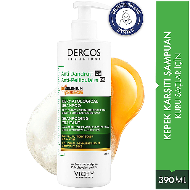 Vichy Dercos Anti Dandruff Shampoo - Kepek Karşıtı Şampuan 390ml - 3