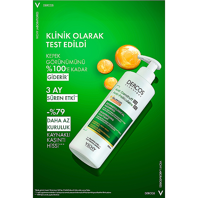 Vichy Dercos Anti Dandruff Shampoo - Kepek Karşıtı Şampuan 390ml - 6