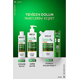 Vichy Dercos Anti Dandruff Shampoo - Kepek Karşıtı Şampuan 390ml - 12