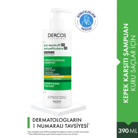 Vichy Dercos Anti Dandruff Shampoo - Kepek Karşıtı Şampuan 390ml - 2