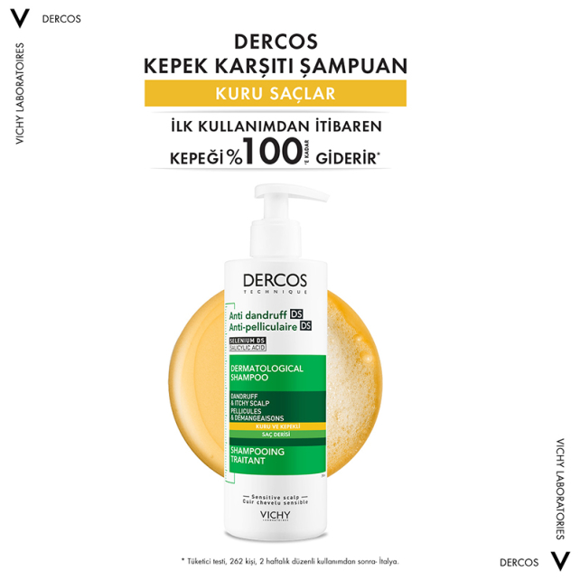 Vichy Dercos Anti Dandruff Shampoo - Kepek Karşıtı Şampuan 390ml - 3