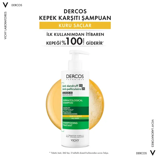Vichy Dercos Anti Dandruff Shampoo - Kepek Karşıtı Şampuan 390ml - 3
