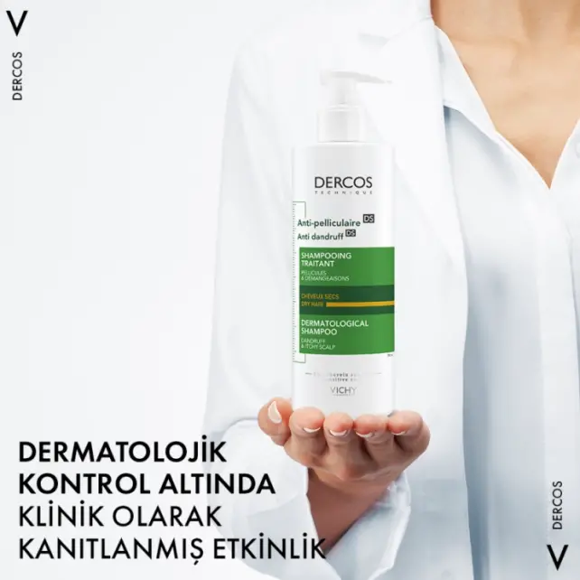 Vichy Dercos Anti Dandruff Shampoo - Kepek Karşıtı Şampuan 390ml - 5