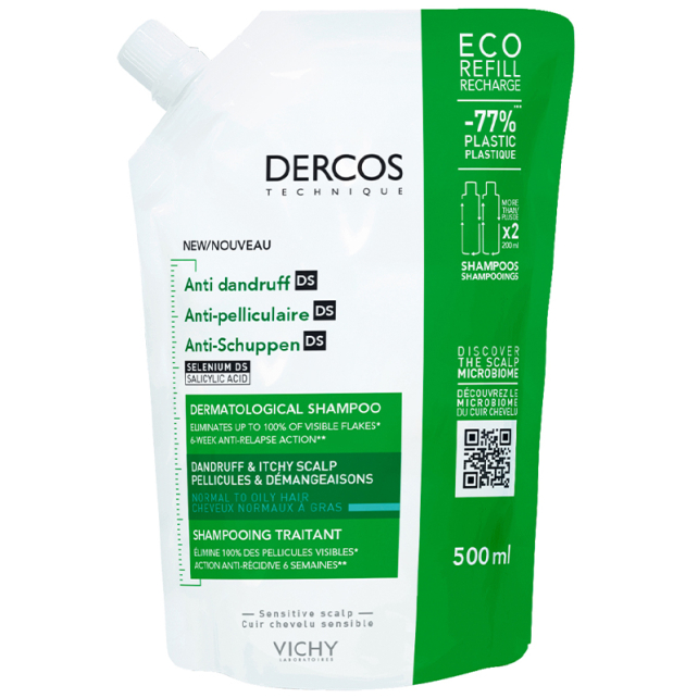 Vichy Dercos Anti-Dandruff Shampoo Refill - Kepek Karşıtı Şampuan 500ml - 1