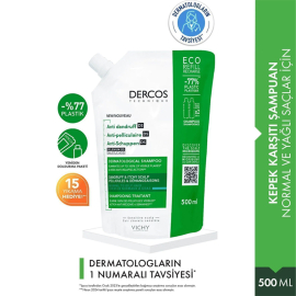 Vichy Dercos Anti-Dandruff Shampoo Refill - Kepek Karşıtı Şampuan 500ml - 2