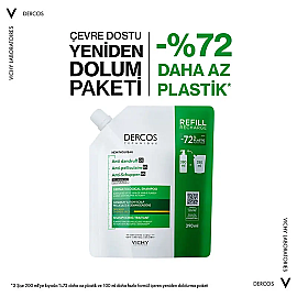 Vichy Dercos Anti-Dandruff Shampoo Refill - Kuru Saç Kepek Karşıtı Şampuan 390ml - 3