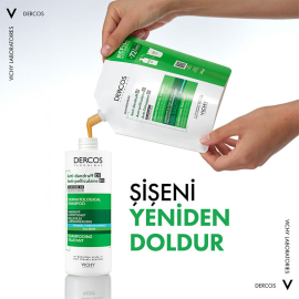 Vichy Dercos Anti-Dandruff Shampoo Refill - Yağlı Saç Kepek Karşıtı Şampuan 390ml - 4