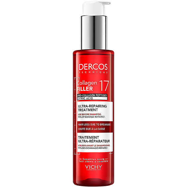 Vichy Dercos Collagen Filler 17 Ultra Repairing Treatment - Onarıcı Etkili Şampuan Öncesi Bakım 150ml - 1