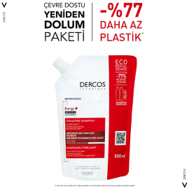 Vichy Dercos Energising Stimulating Shampoo - Saç Bakım Şampuanı Refill 500ml - 3