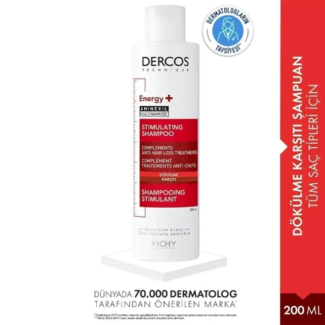 Vichy Dercos Energy+ Stimulating Shampoo - Dökülme Karşıtı Bakım Şampuanı 200ml - 2