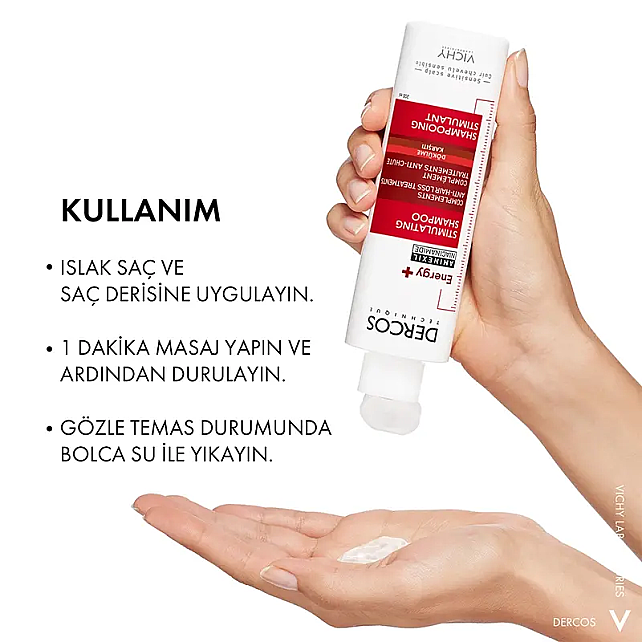 Vichy Dercos Energy+ Stimulating Shampoo - Dökülme Karşıtı Saç Bakım Şampuanı 200ml - 4