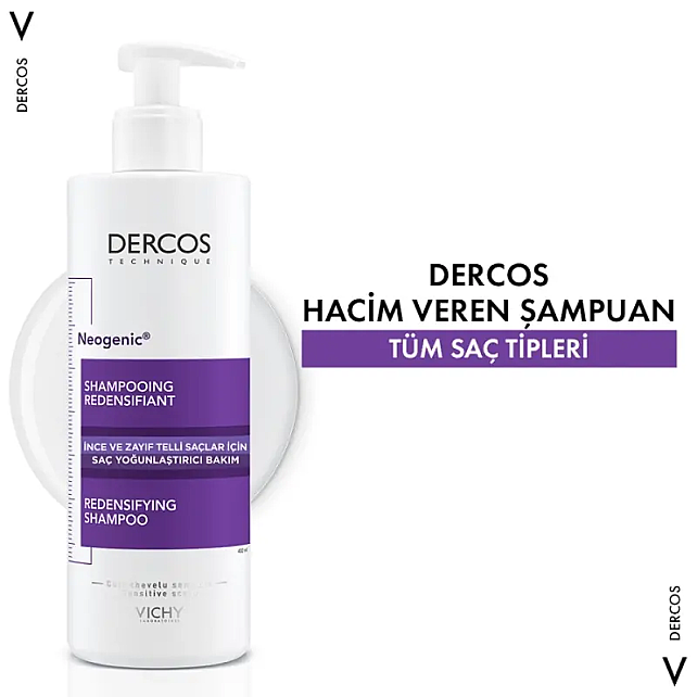Vichy Dercos Neogenic Şampuan - Yoğunlaştırıcı Saç Bakım Şampuanı 400ml - 3