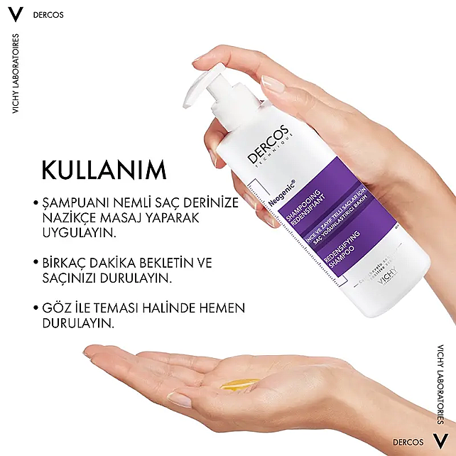 Vichy Dercos Neogenic Şampuan - Yoğunlaştırıcı Saç Bakım Şampuanı 400ml - 4
