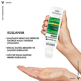 Vichy Dercos Shampoo - Kuru Saçlar İçin Kepek Karşıtı Saç Şampuanı 200ml - 3
