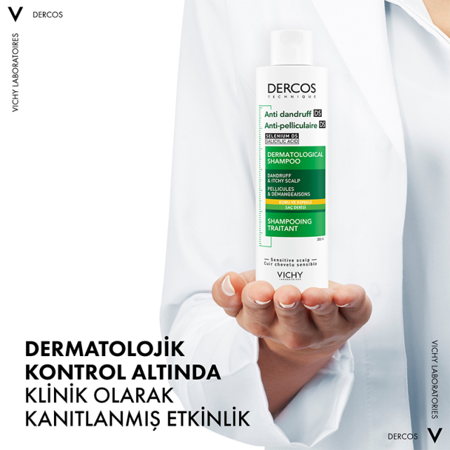 Vichy Dercos Shampoo-Kuru Saçlar İçin Kepek Karşıtı Saç Şampuanı 200ml - 4