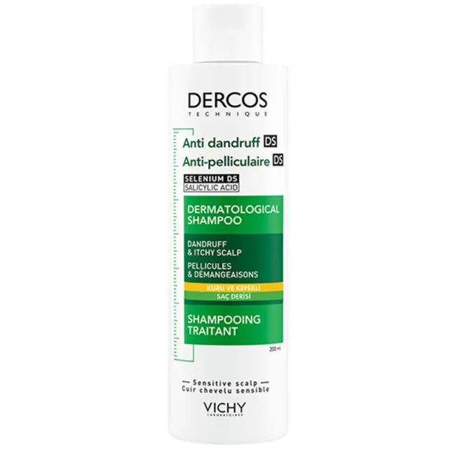 Vichy Dercos Shampoo-Kuru Saçlar İçin Kepek Karşıtı Saç Şampuanı 200ml - 1