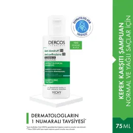 Vichy Dercos Shampoo - Yağlı Saç Kepek Karşıtı Şampuan 75ml - 2
