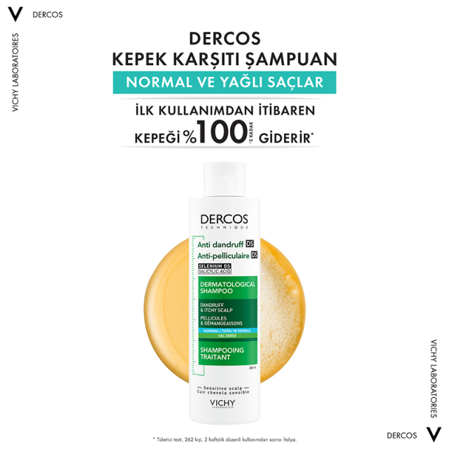 Vichy Dercos Shampoo - Yağlı Saçlar İçin Kepek Karşıtı Şampuan 200ml - 3