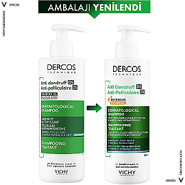 Vichy Dercos Shampoo - Yağlı Saçlar İçin Kepek Karşıtı Şampuan 390ml - 2