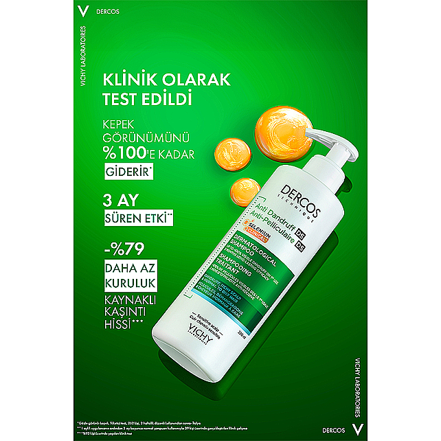 Vichy Dercos Shampoo - Yağlı Saçlar İçin Kepek Karşıtı Şampuan 390ml - 6