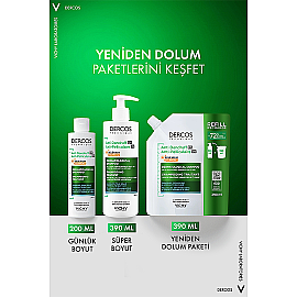 Vichy Dercos Shampoo - Yağlı Saçlar İçin Kepek Karşıtı Şampuan 390ml - 12