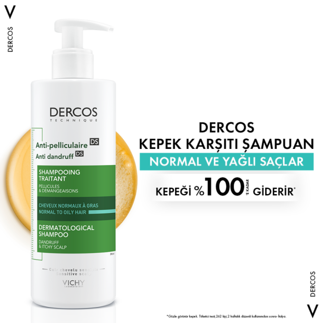 Vichy Dercos Shampoo - Yağlı Saçlar İçin Kepek Karşıtı Şampuan 390ml - 3
