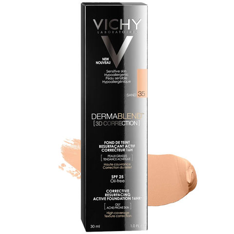 Vichy Dermablend 3D Correction -Yağlı Ciltler İçin Kapatıcı No:35 Sand Vichy Dermablend 3D Correction -Yağlı Ciltler İçin Kapatıcı No:35 Sand