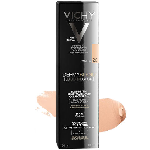 Vichy Dermablend 3D Correction - Yağlı Ciltler İçin Kapatıcı No: 20 Vichy Dermablend 3D Correction - Yağlı Ciltler İçin Kapatıcı No: 20
