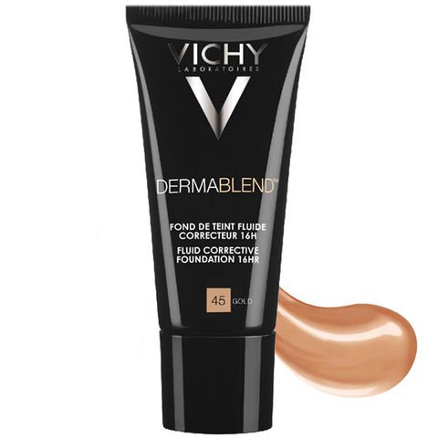 Vichy Dermablend Fluid 45 SPF35 Fondöten Koyu Ton Vichy Dermablend Fluid 45 SPF35 Fondöten Koyu Ton