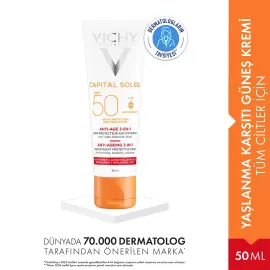 Vichy Ideal Soleil Anti-Age Care SPF 50+ Anti-Age Güneş Koruyucu 50ml - 2