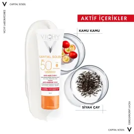Vichy Ideal Soleil Anti-Age Care SPF 50+ Anti-Age Güneş Koruyucu 50ml - 5