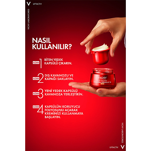 Vichy Liftactiv Collagen Specialist 16 Anti-Aging Day Cream Refill - Yaşlanma Karşıtı Gündüz Kremi 50ml - 6