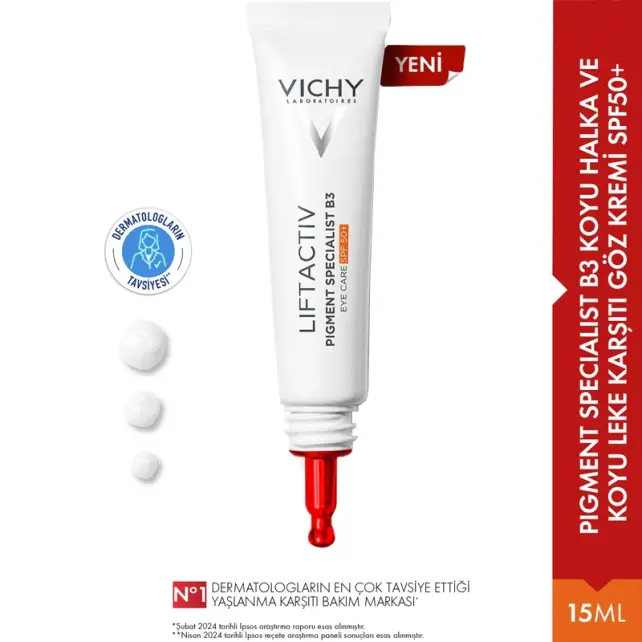 Vichy Liftactiv Pigment Specialist B3 SPF 50+ Leke Karşıtı Göz Çevresi Bakım Kremi 15ml - 6