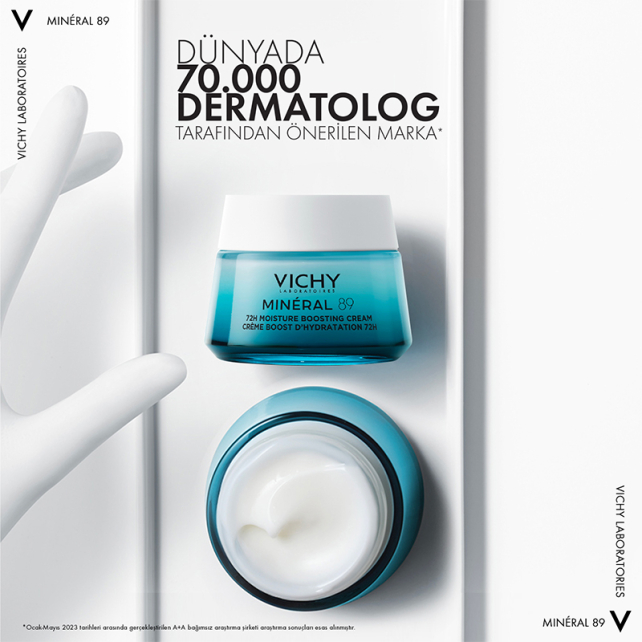 Vichy Mineral 89 72H Moisture Boosting Light Cream - Nemlendirici Bakım Kremi 50ml - 5
