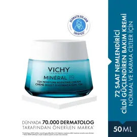 Vichy Mineral 89 72H Moisture Boosting Light Cream - Nemlendirici Bakım Kremi 50ml - 2