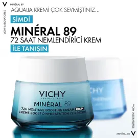 Vichy Mineral 89 72H Moisture Boosting Rich Cream - Nemlendirici Bakım Kremi 50ml - 5