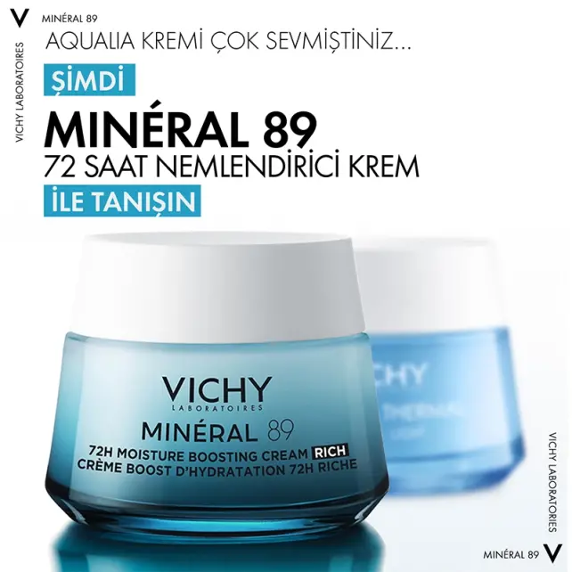 Vichy Mineral 89 72H Moisture Boosting Rich Cream - Nemlendirici Bakım Kremi 50ml - 5